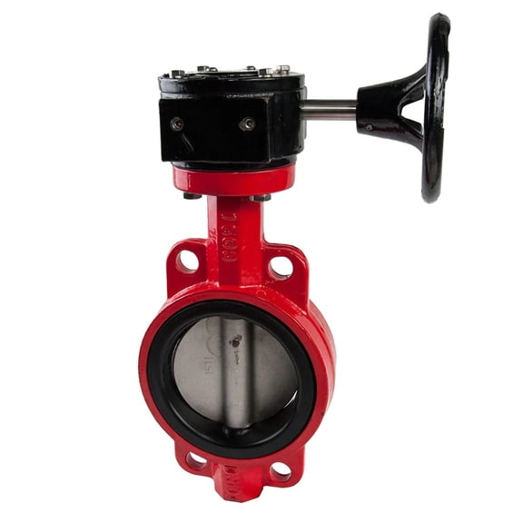 Soval 846-040GD 4 Cast Iron Wafer Style Butterfly Valve Gear Drive - Stainless Disc