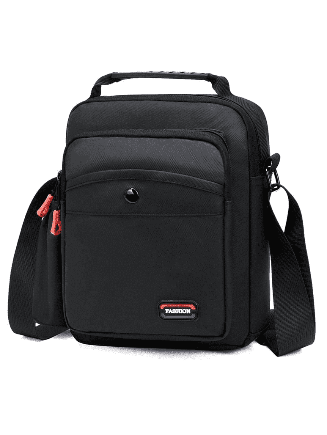 Crossbody Bags for Men Women Teens Messenger Bag Waterproof Oxford Nylon Crossbody Sling Bag Black