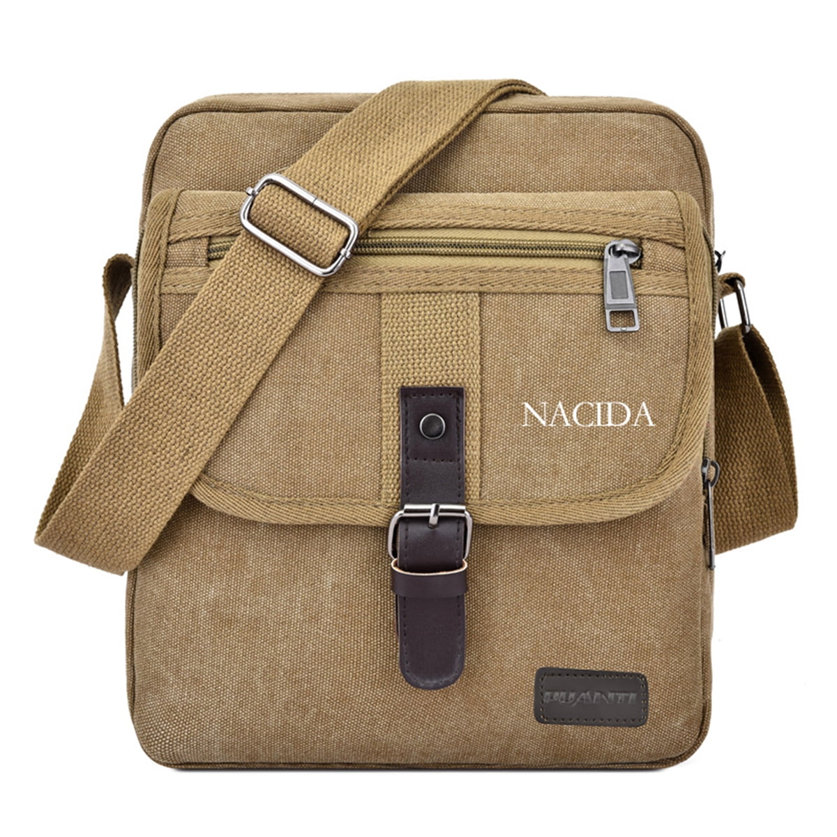 Sovegavy Mens Canvas Shoulder Bag Small Messenger Crossbody Bag for