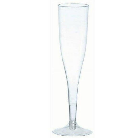 Sovereign 5oz Plastic Champagne Flutes Glasses 10 1-Piece Design Glasses