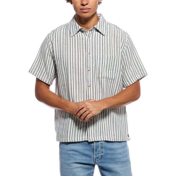 Sovereign Code mens Stripe Shirt, XL, Navy