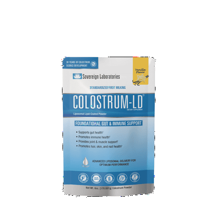 6 oz Colostrum-LD Powder Vanilla Flavor Dietary Supplement 5,000mg serving by Sovereign Laboratories