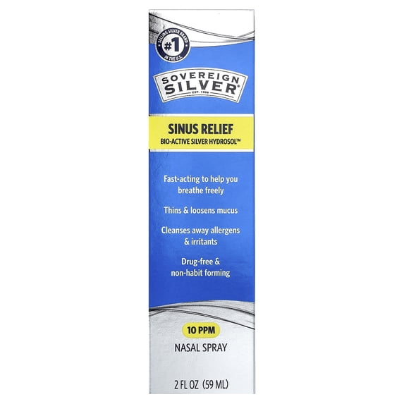 Sovereign Silver Hydrosol 10ppm Vertical, 2 Oz