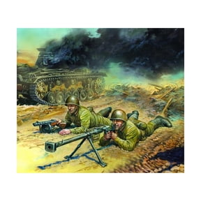 Zvezda 6135 1/72 WWII Soviet Anti-Tank Rifle Team 1941-1943 Model Kit Snap Fit