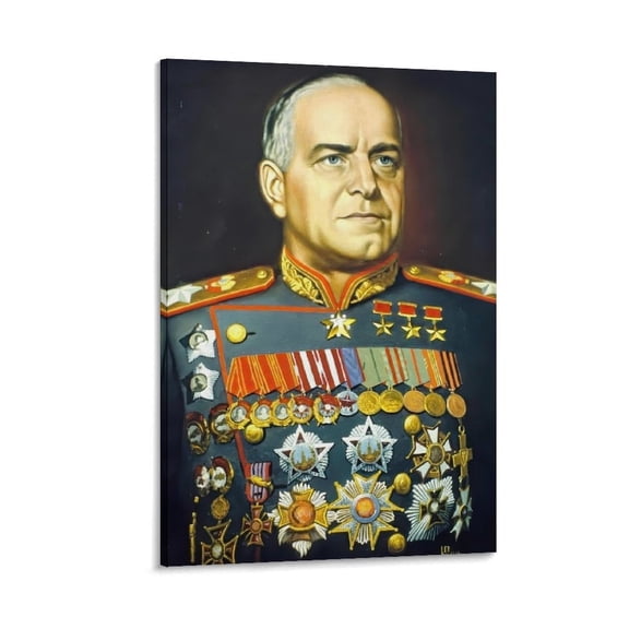 Soviet General And Marshal of The Soviet Union Georgy Zhukov Poster Wall Art Poster Gifts Bedroom Prints Home Decor Hanging Picture Canvas Painting Posters 12x18inch(30x45cm)