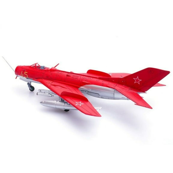 Soviet MiG-19 Fighter Model Airplane 1:72 Scale, Diecast, Perfect for Desk Decoration and Aviation Enthusiasts