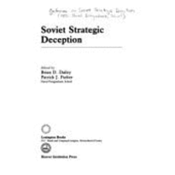 Pre-Owned Soviet Strategic Deception (Hardcover) 066913208X 9780669132083