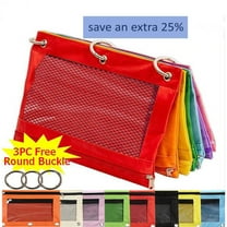 Back to School Supplies Under 1 Pencil Pouch 3-Ring Zipper Pencil Pouches Case Binder Cosmetic Bag Oxford cloth Cute School Supplies