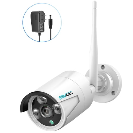 Sovmiku 3MP Wireless WiFi Security Camera with Audio Recording,IP66 Waterproof, Night Vision, Human Detection,White