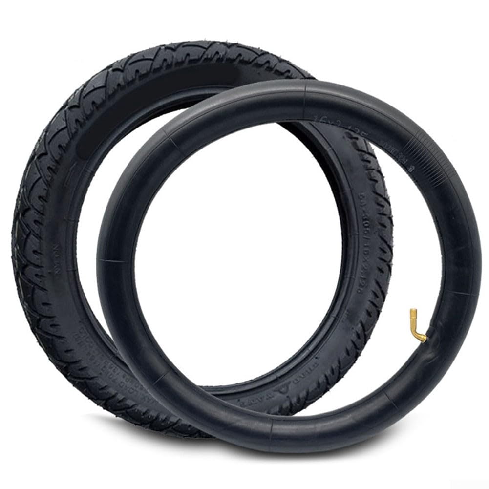 Sovob 16 Inch For Electric Bike Bike Tires, Puncture Resistant, High Grip Black Rubber Anti Skid Tires(Tyre)