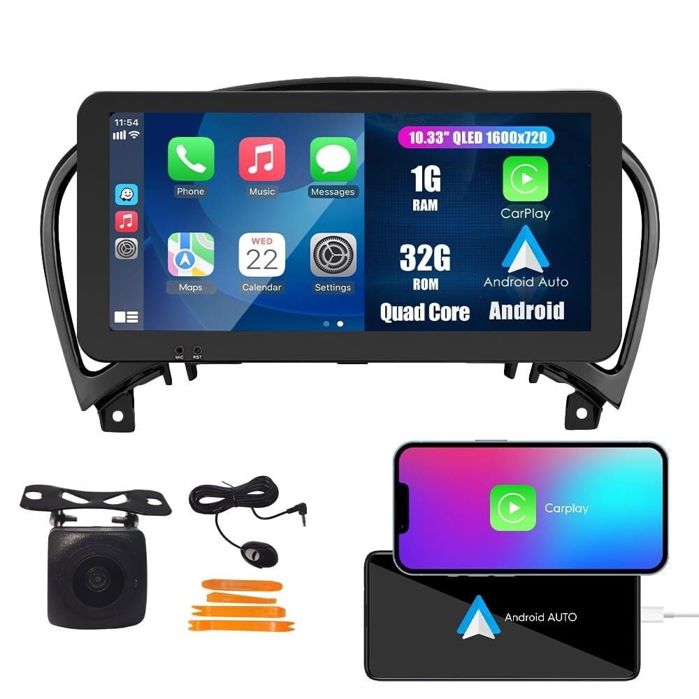Radio Android 13 Para Nissan Juke 2010-2019 | Pantalla Táctil 9" Con CarPlay Y Android Auto | GPS, WiFi, 2GB+32GB