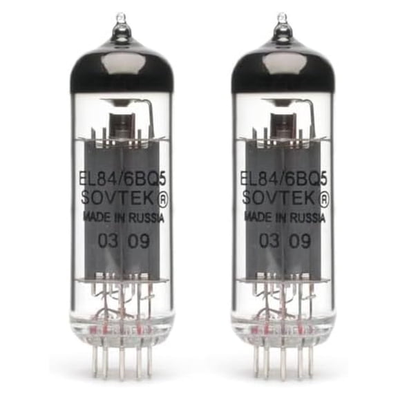 Sovtek EL84 Power Vacuum Tubes - Pair - 6BQ5 Replacement - Guitar Amplifier Tubes - High Reliability - Low Noise - Audio Upgrade - Vintage Tone
