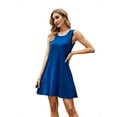 thumbnail image 1 of Sovtemp Women Summer Casual T-Shirt Dresses Sleeveless Beach Cover up Loose Tank Dress with Pocket, 1 of 5