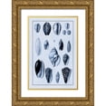 thumbnail image 1 of Sowerby, G.B. 13x18 Gold Ornate Wood Framed with Double Matting Museum Art Print Titled - Shells: Convoltae and Orthocerata (Blue), 1 of 4