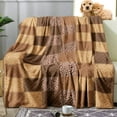 thumbnail image 1 of Sowide Giraffe Blanket, Soft Fleece Little Giraffe Print Blanket Throws, Brown Checkered Flannel Animal Print Blanket, Comfy Lightweight Fuzzy Plush Gifts for Baby Women Adults, Couch Nap Bed(40"x50"), 1 of 8