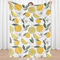 thumbnail image 1 of Sowide Lemon Blanket, Yellow Throw Blanket for Fruit Lovers, Soft Lightweight Lemon Flowers Flannel Blanket, Cozy Fleece Blankets Gifts for Kids, Boys, Girls, Women, Couch, Bed, Living Room(30"x40"), 1 of 8