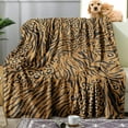 thumbnail image 1 of Sowide Tiger Leopard Print Blanket, Brown Tiger Blanket Throws, Soft Fleece Flannel Animal Print Blanket, Cozy Warm Lightweight Fuzzy Plush Gifts for Women Mother Adults, Home Bed Couch Nap(40"x50"), 1 of 8