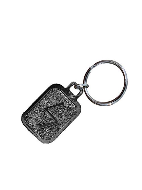 Sowilo Keychain, L065KC, Runes, Germanic, Script, Viking, Medieval, Key Fob, Key Ring, Keys, Zipper Pull, Luggage Tag, Pewter, Backpack, Over 300 Keychains Designs, Handmade in the USA