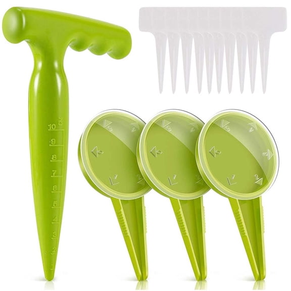 Sowing Seed Dispenser Hand Tool, 14 MVR1Pack Handheld Garden Seeder Sower Planter,Plant Labels Fluorescent Gardening Tools for Home Vegetable and Flower Planting