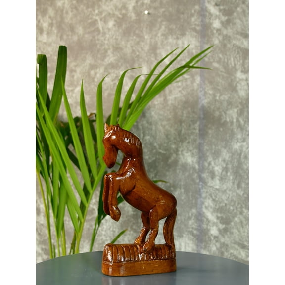 Sowpeace Brown Wooden Racing towards greatness 7 inch Figurine Pack of 1