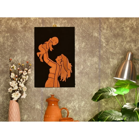 Sowpeace Terracotta Mother-Son Wall Art: Handcrafted Home Decor