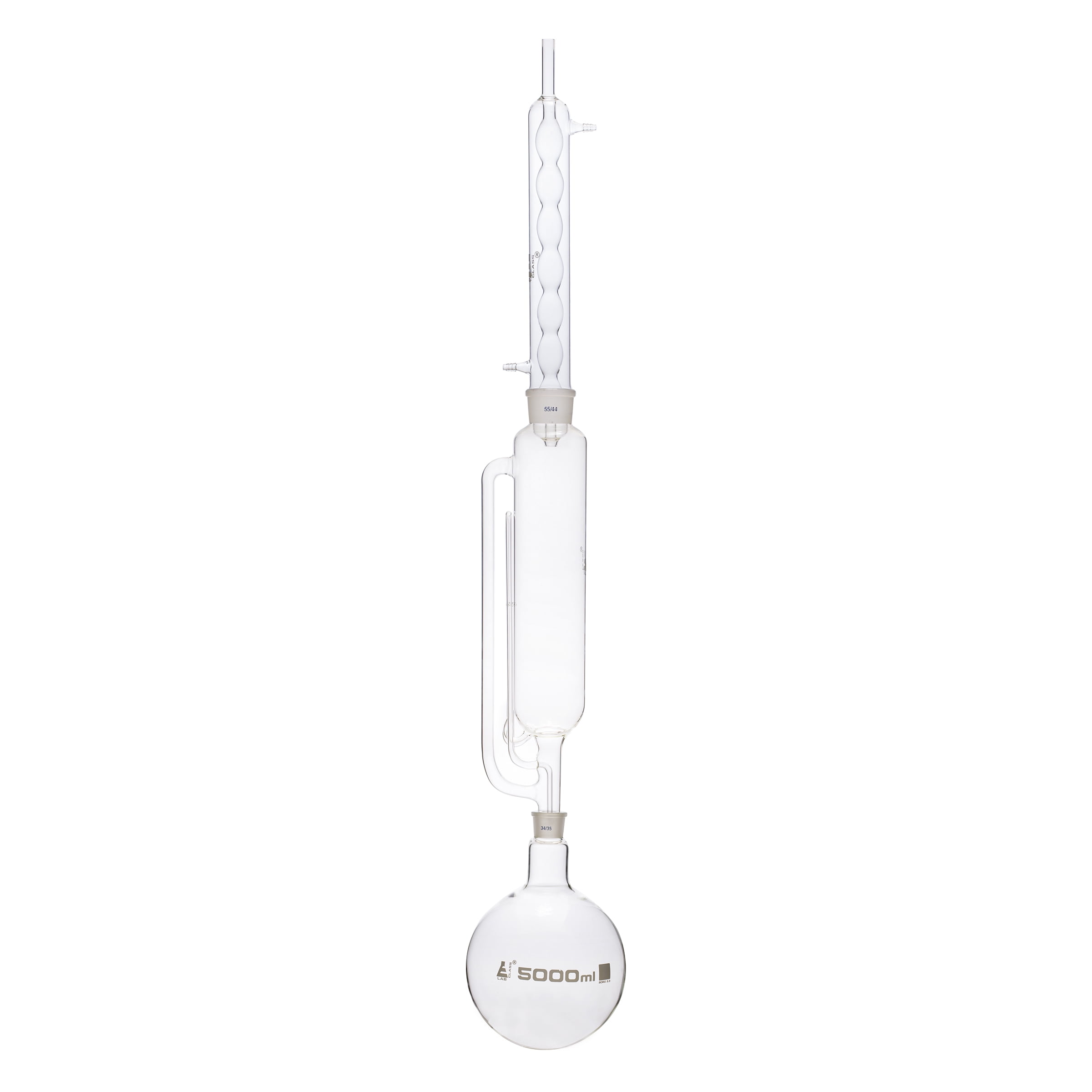 Soxhlet Extraction Apparatus - 2000mL Extractor, 5000mL Flask, Condenser - Borosilicate Glass - Eisco Labs