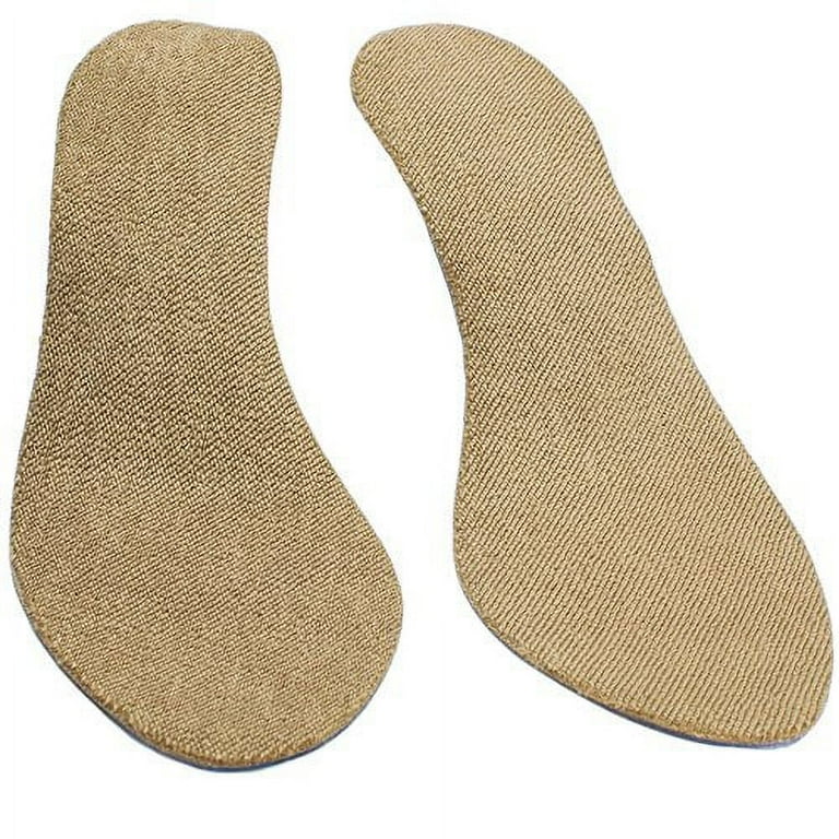 SoxsolS Antislip Cotton Flat Insert For Sockless Shoes Brown Size