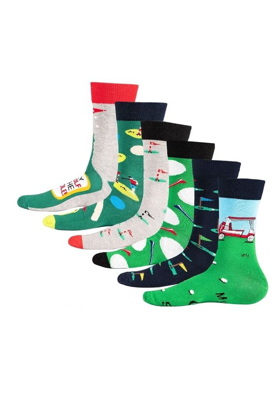 Mens Golf Ball Cotton Socks (Pack of 6)