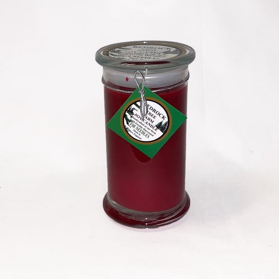 Soy Candle - 21 oz. Fir Needle Burgundy - Bedrock Tree Farm