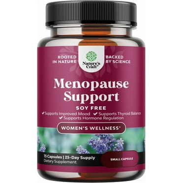 Soy Free Menopause Supplement for Women - Herbal Menopause Ease for Women for Night Sweats Hot Flashes Mood Support and Hormone Balance for Women with Black Cohosh & Vitex Chaste Berry - Mini Caps