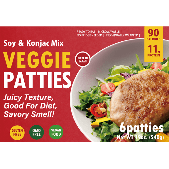 Soy & Konjac Veggie Patties 6pcs