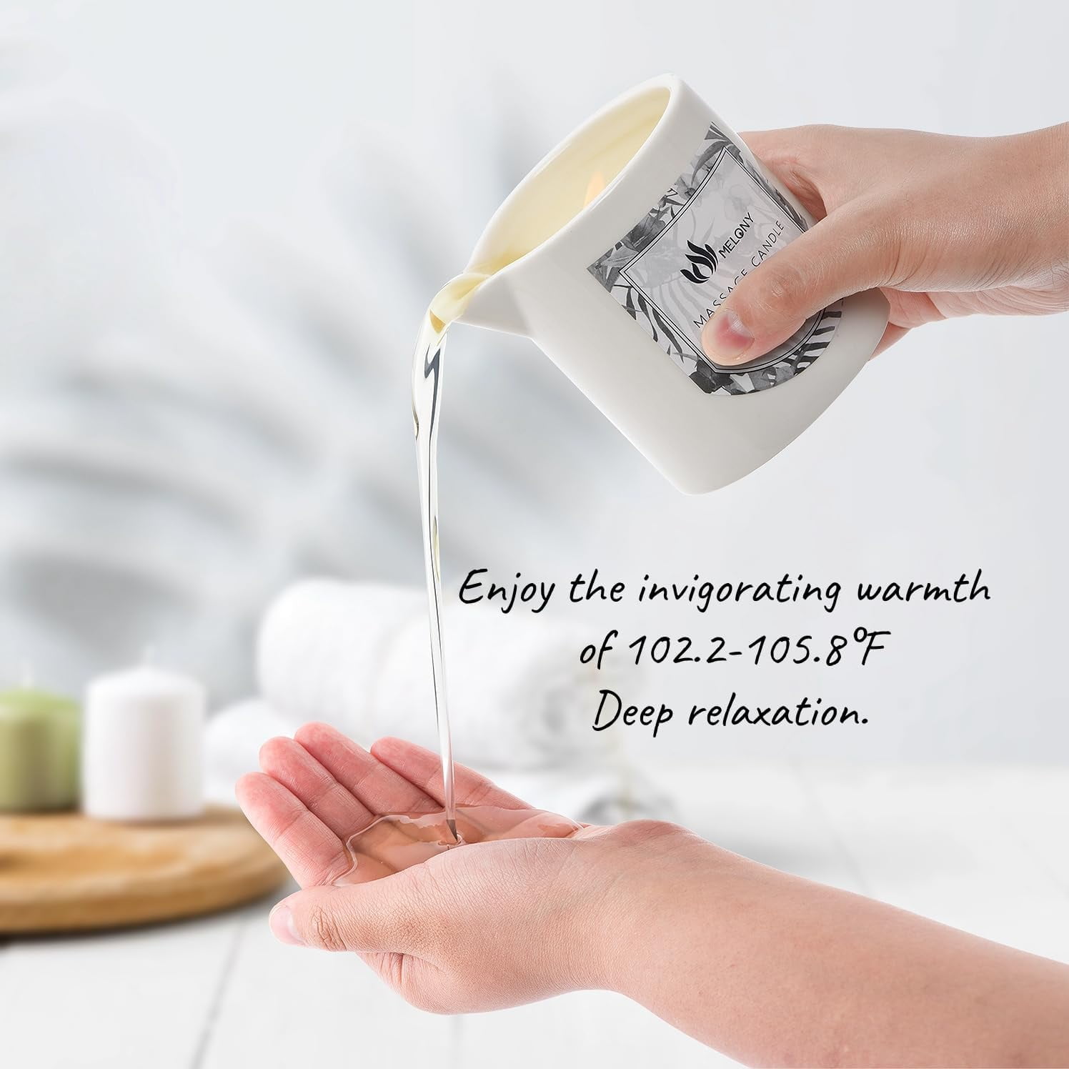 Soy Massage Oil Candle 8.1Oz Perfect Intensive Skin Treatment Candle