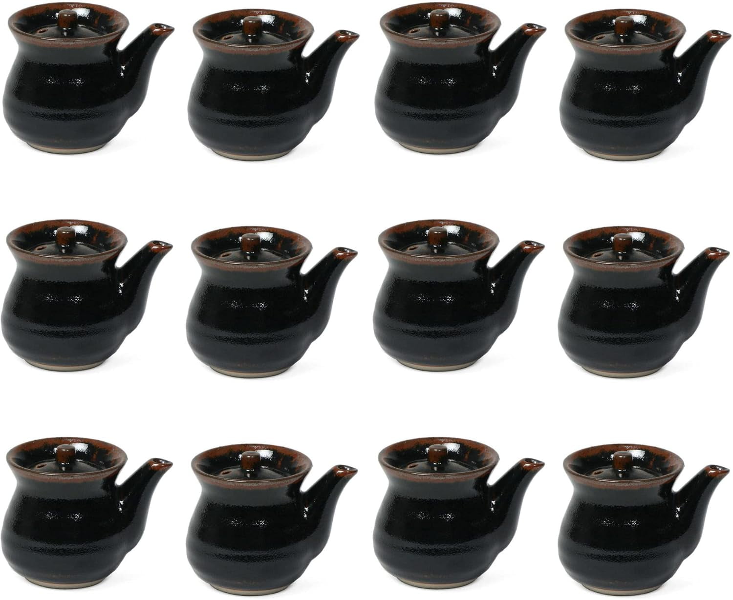 Soy Sauce Dispenser Traditional Japanese Tenmoku tery Shoyu Bottle Mini