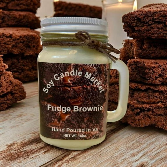 Soy Scented Candles | Handmade & Highly Aromatic Candles Burns Upto 85 Hours in Glass Jar - Perfect for Home Decor, Wedding, Birthday, Dinner (Fudge Brownie, 12 oz)