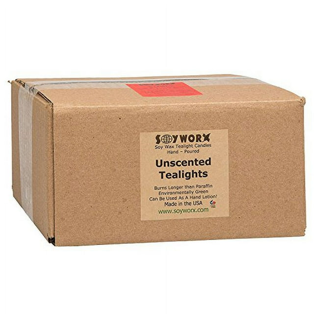 Soy Tealight Candles 12 Unscented All Natural Color Clear Cup