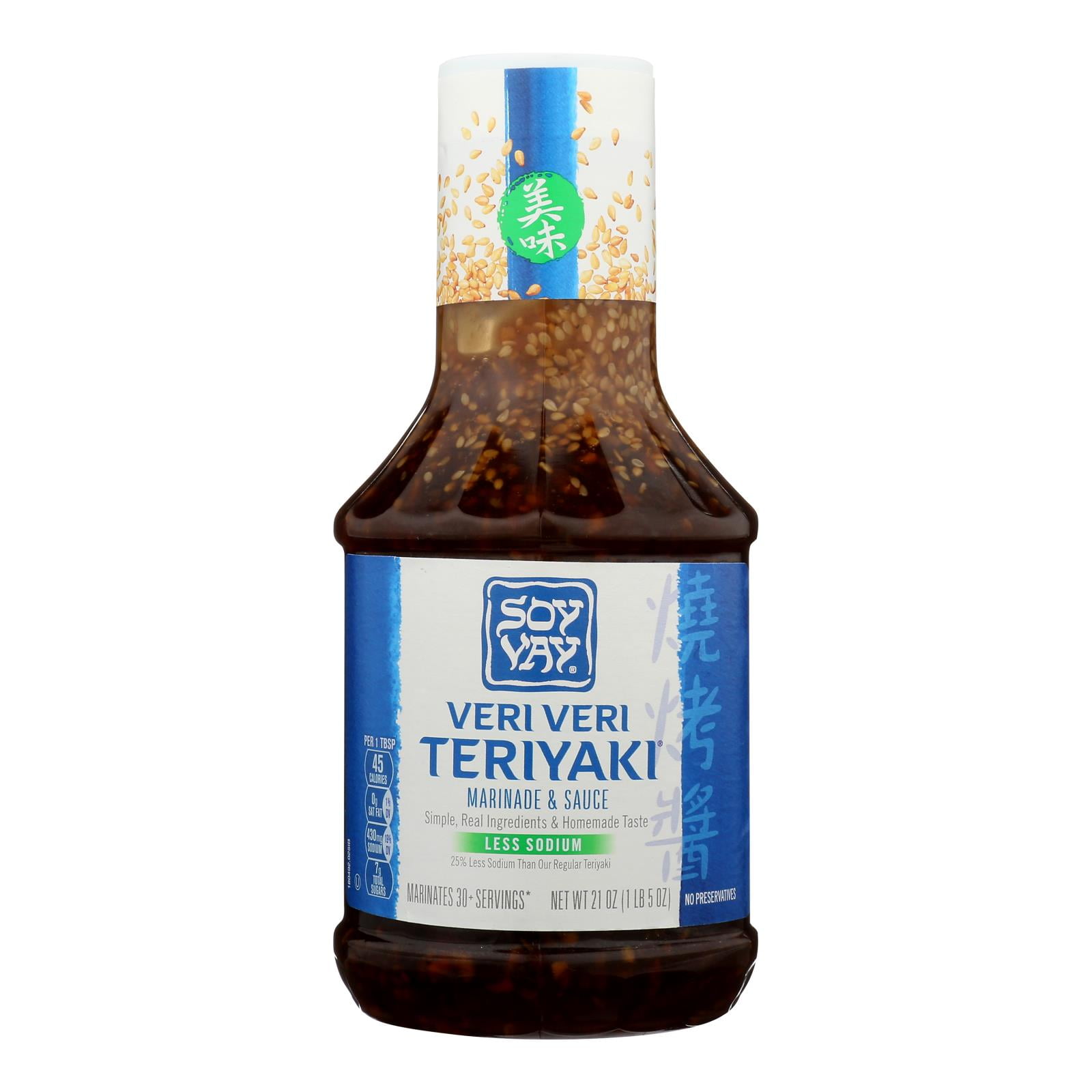 Soy Vay Veri Teriyaki Marinade And Sauce - Case Of 6 - 21 Fl Oz.