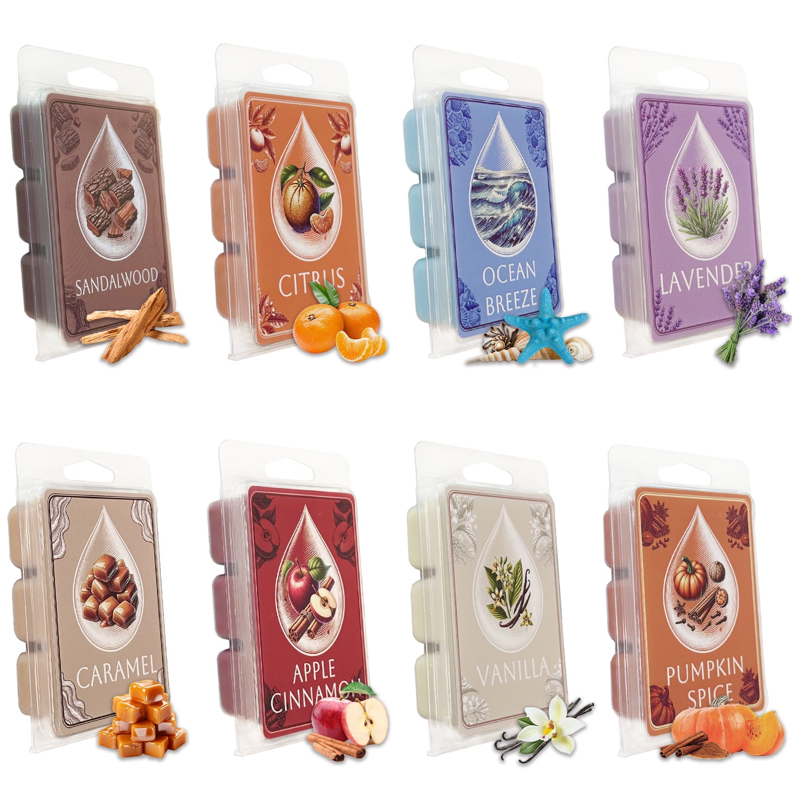 Soy Wax Melts Cubes Strong Scent Wax Melts Variety Fragrance Melts for Spa Yoga Relaxing Bath