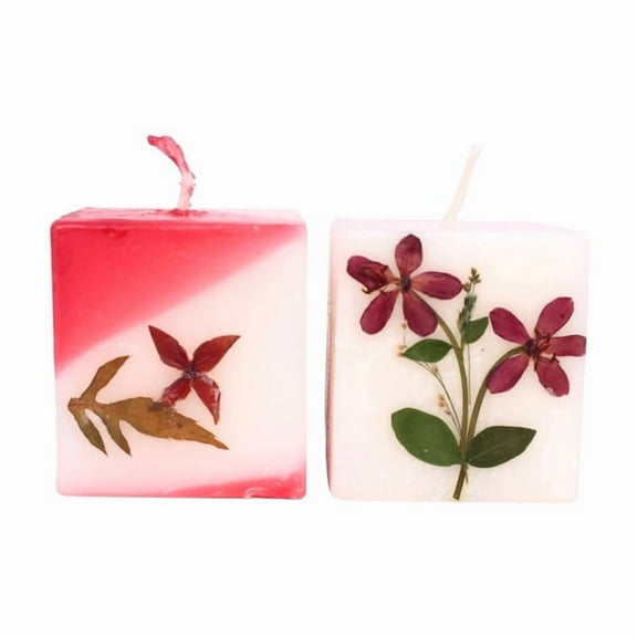 Eco-friendly Soy Wax Scented Pillar Candle - Set of 2