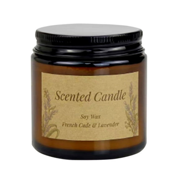 Soy Wax Scented Candle Glass Ornaments Gift Box Set Ins Style Brown Bottle Aromatherapy Candle Cup Blue, Usupdd 2025 Soy Wax Scented Candle Glass