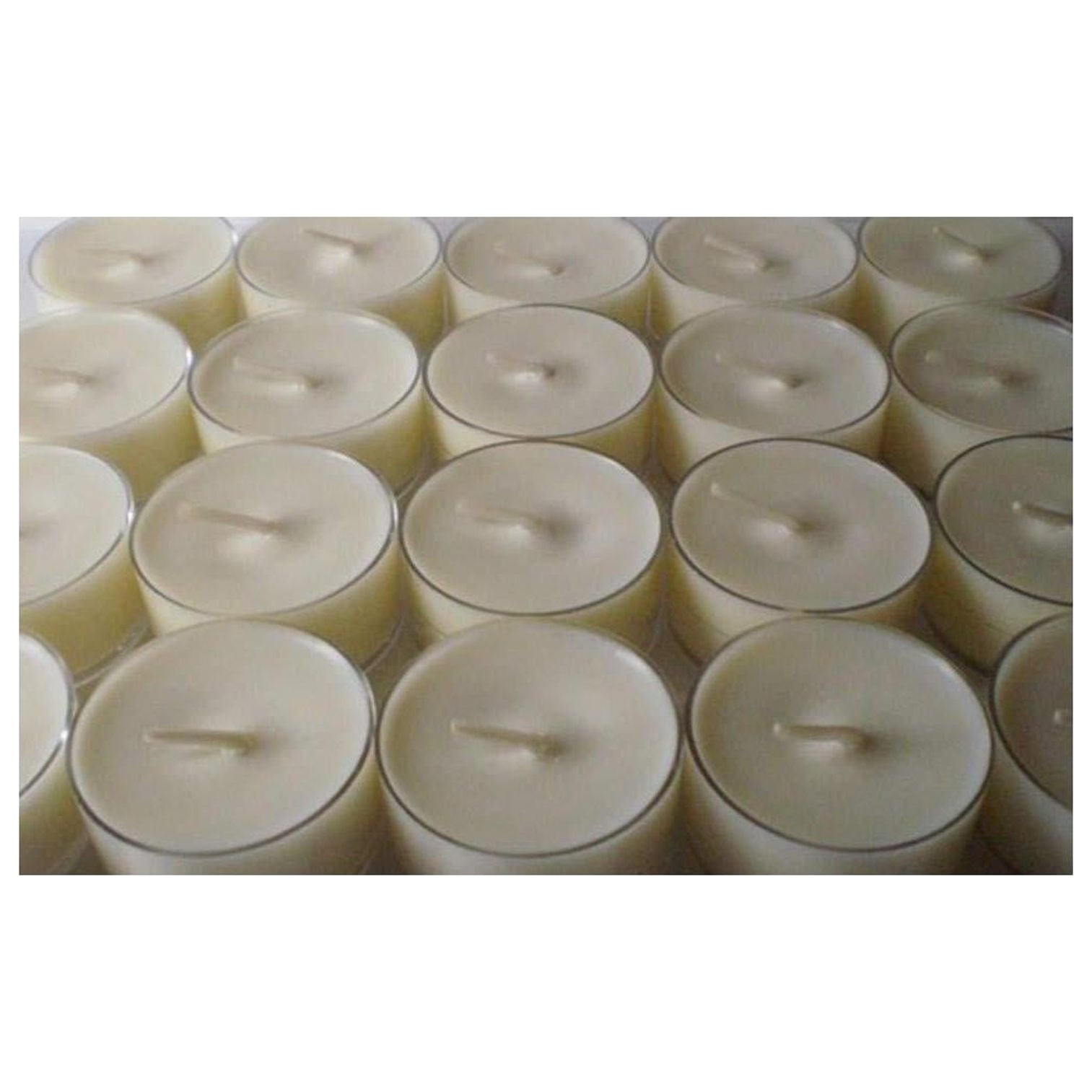 Soy Wax Tealight Candles Unscented All Natural Clear Cup Candles