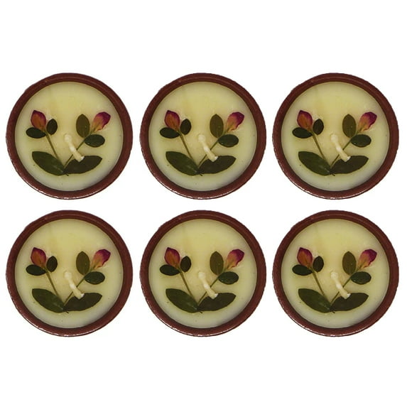 Soy Wax Terracotta Candle - 45gms - 6 Packs - Madhumalathi - 2 to 3 hrs Burn Time