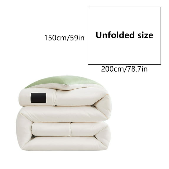 Soybean Fiber Comforter Lightweight 59x79in All Season Duvet Insert Machine Washable Bedding for Summer Spring Temperature Regulating