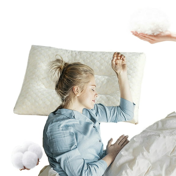 Soybean Fiber Cooling Sleep Pillow – Hypoallergenic Breathable Pillow Core, Gentle Support for Better Night Sleep, Eco-Friendly Fill, Machine Washable