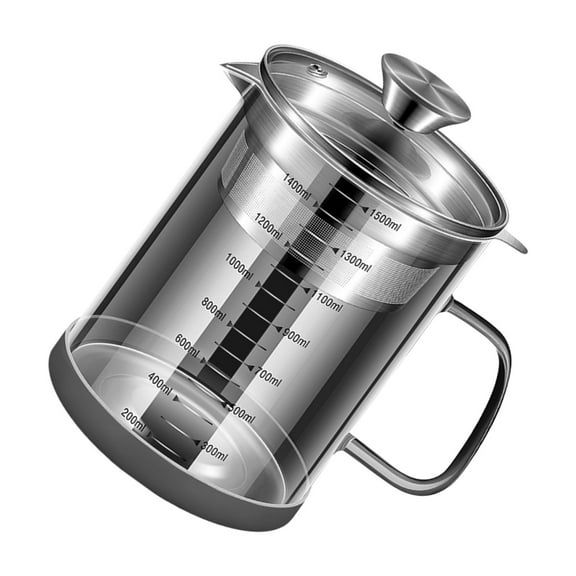 Soybean Milk Strainer Glass Container Oil Filter Pot for Cooking Enthusiasts
