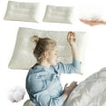 thumbnail image 1 of Soybean Pillow for Sleeping Support 29x18 in Ultra Soft Recycled Fiber Pillow | Single | Breathable Cooling Polyester Cover | High Resilience | Machine Washable | White | Home Bedroom, 1 of 7