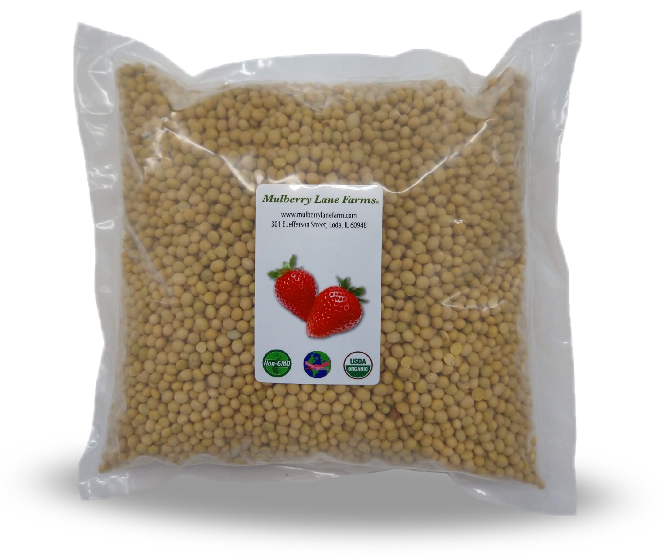 Soybeans, 5 Pounds Whole, USDA Certified COC1Organic, Non-GMO Bulk, Product of USA, Mulberry Lane Farms
