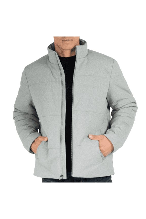 Men's Puffer Jacket, Gray, Small