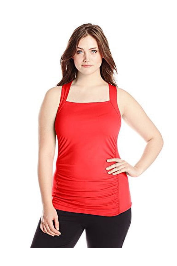 Womens Alecia Tank Yoga Fitness Plus Size, Amore - 3X