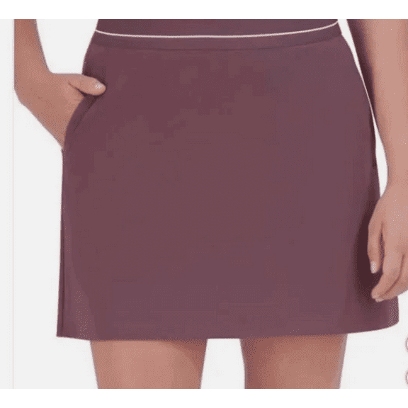 Soybu Womens Resort Skort Purple Inner-Shorts Pockets Elastic Waist Stretch - Size L