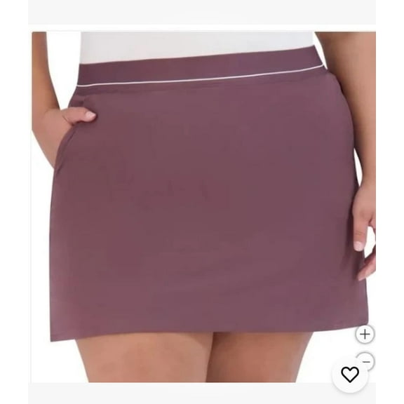 Soybu Womens Skort Purple Skirt Inner-Shorts Pockets Elastic Waist Stretch M